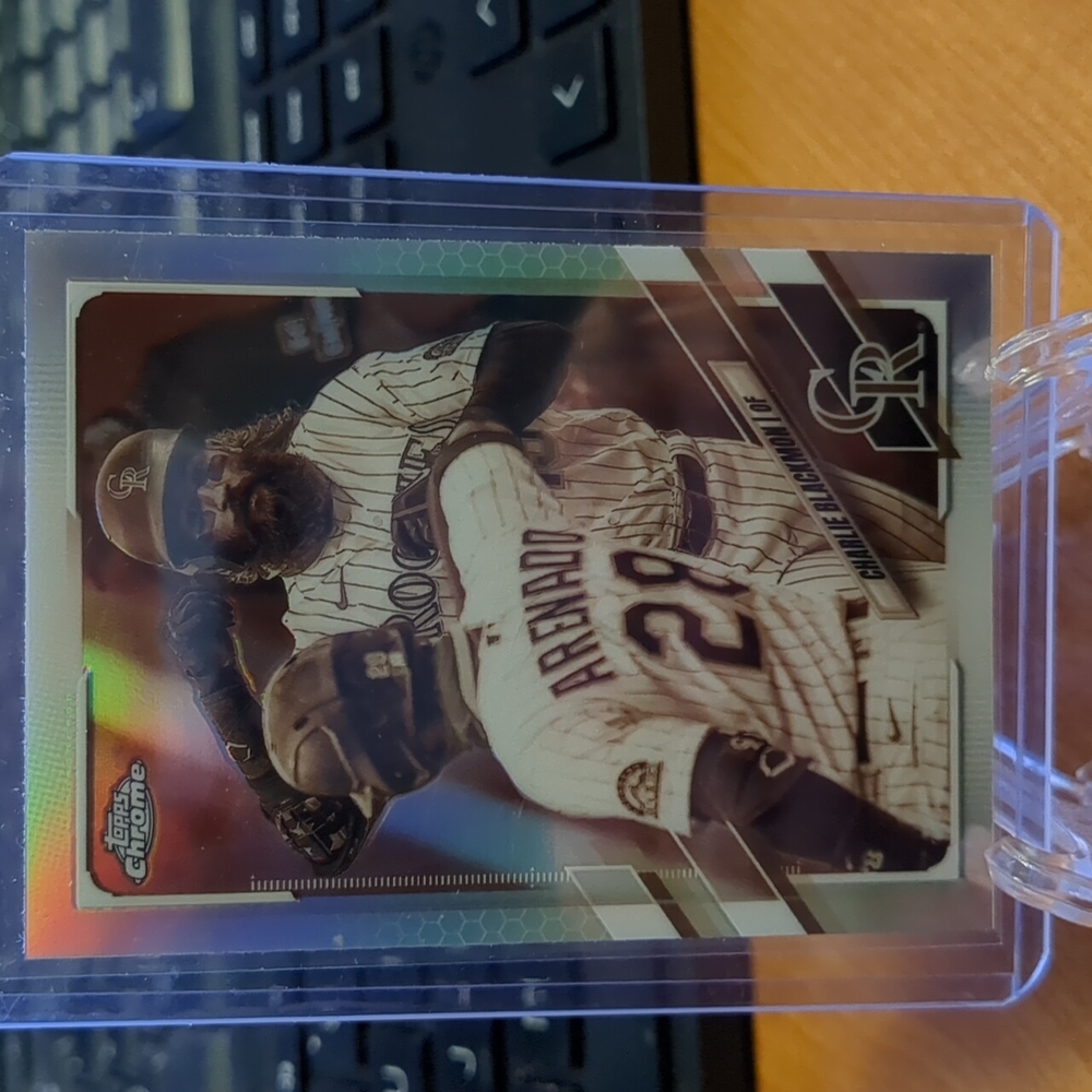2021 - Topps - Chrome - Charlie Blackmon - Sepia
